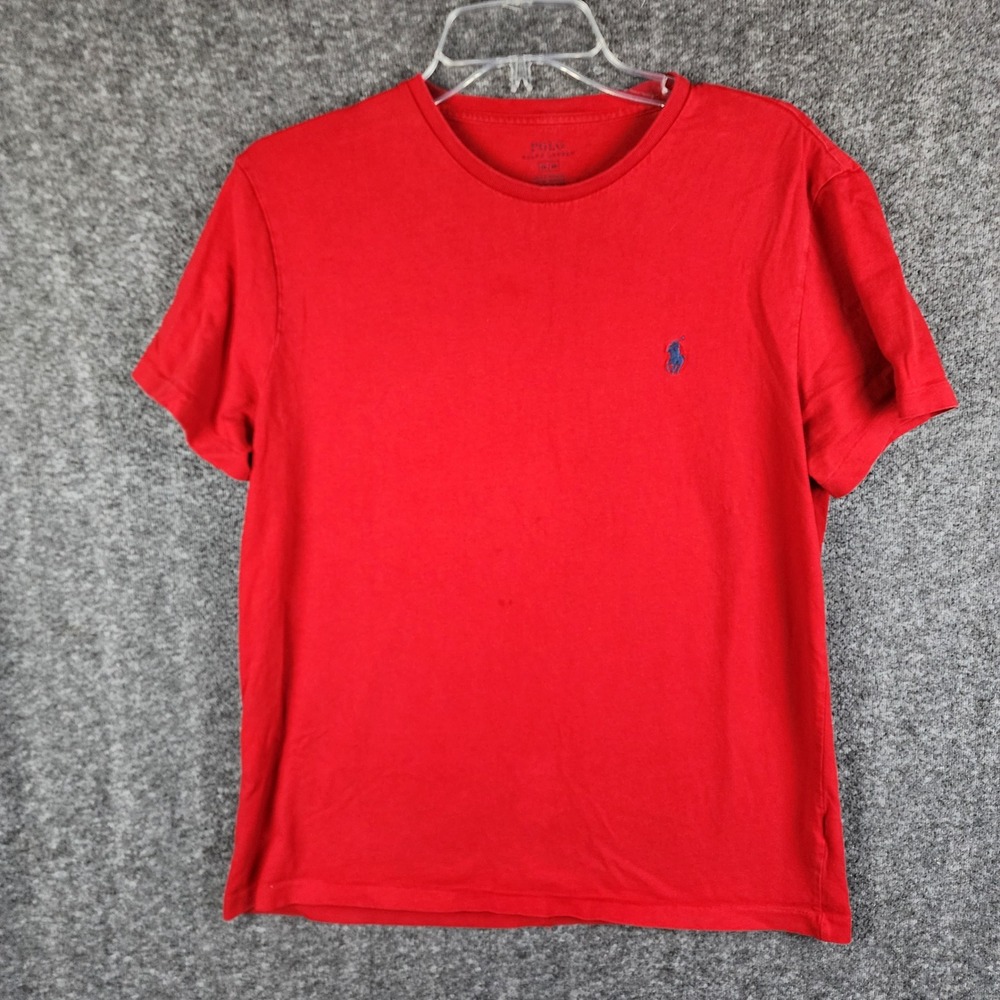 Polo Ralph Lauren T-Shirt Mens M Red Short Sleeve Pony Logo EUC